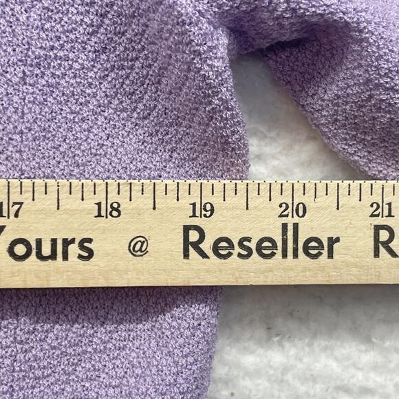 Eileen Fisher Sweater Womens Petite Medium Purple Wool Open Front Cardigan Knit - Picture 9 of 11